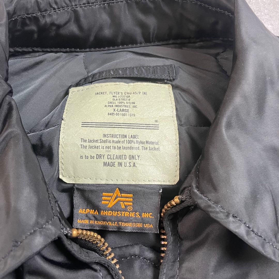 ALPHA 90s USA製 CWU45 /ma1 黒 XL