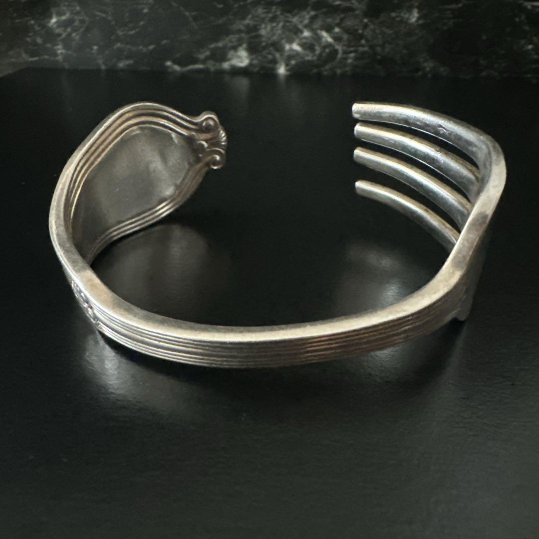 廃盤　オールド　ティファニー バングル　ブレス　フォーク　シルバー　カトラリー