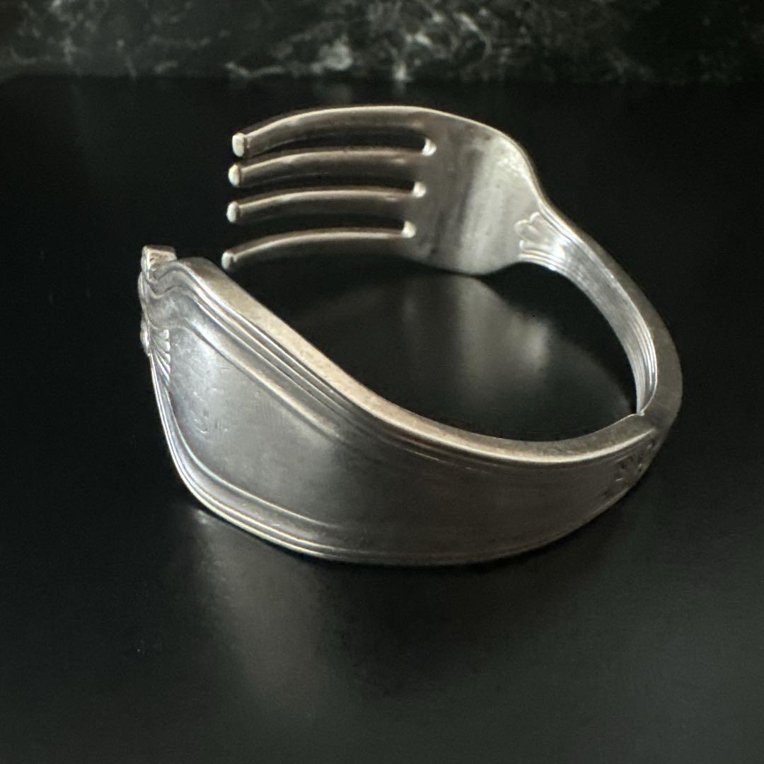 廃盤　オールド　ティファニー バングル　ブレス　フォーク　シルバー　カトラリー