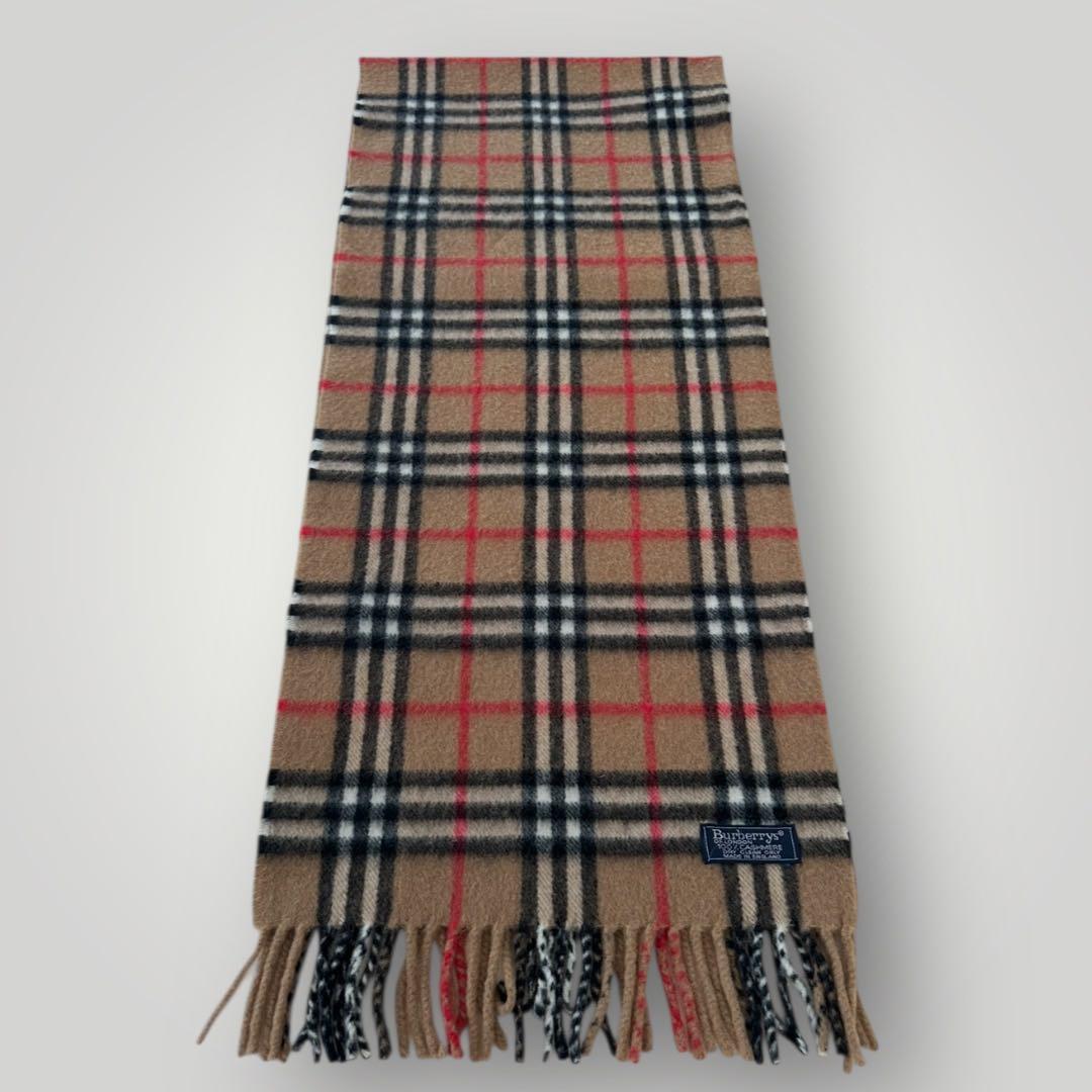 クリーニング済✨Burberrys カシミヤ100% ノバチェック マフラー