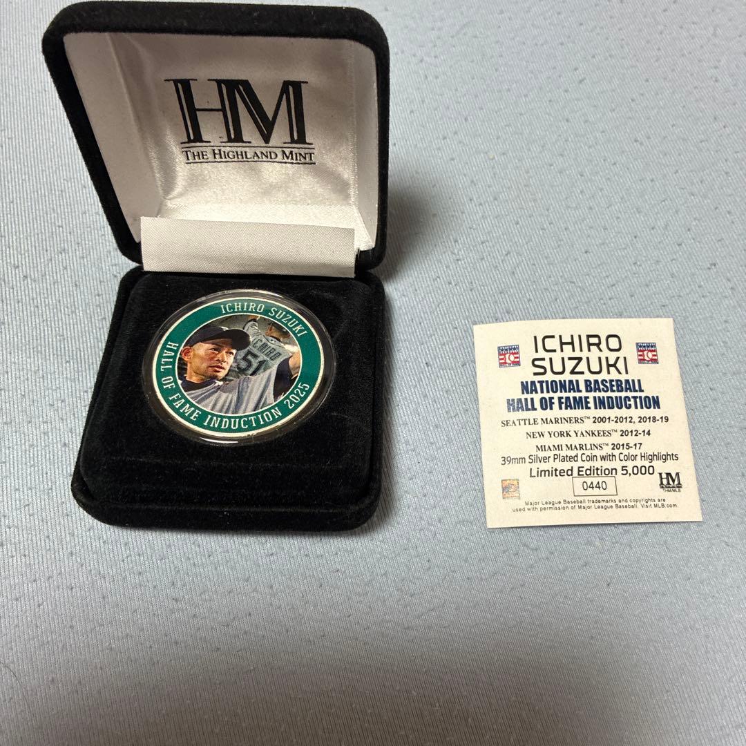 MLBイチロー殿堂入り銀2025世界5,000個限定シリアル番号0440