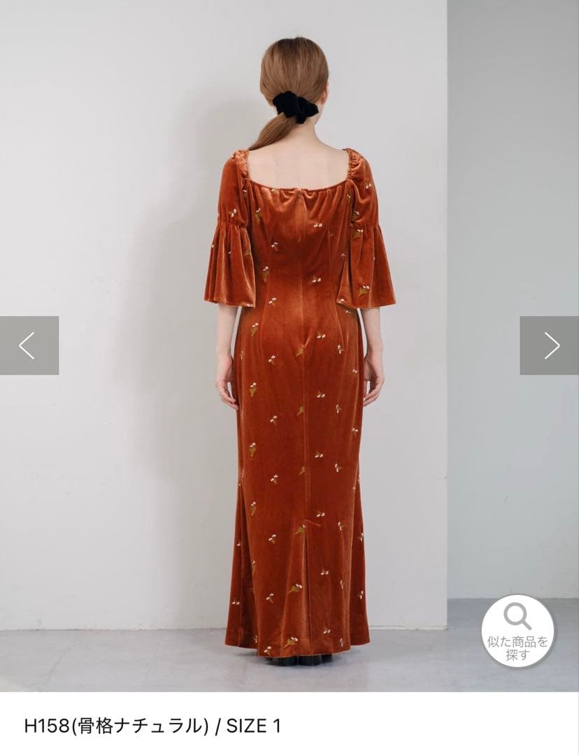 Kastaneオケージョンドレス ベルベットドレス キャメル サイズ1