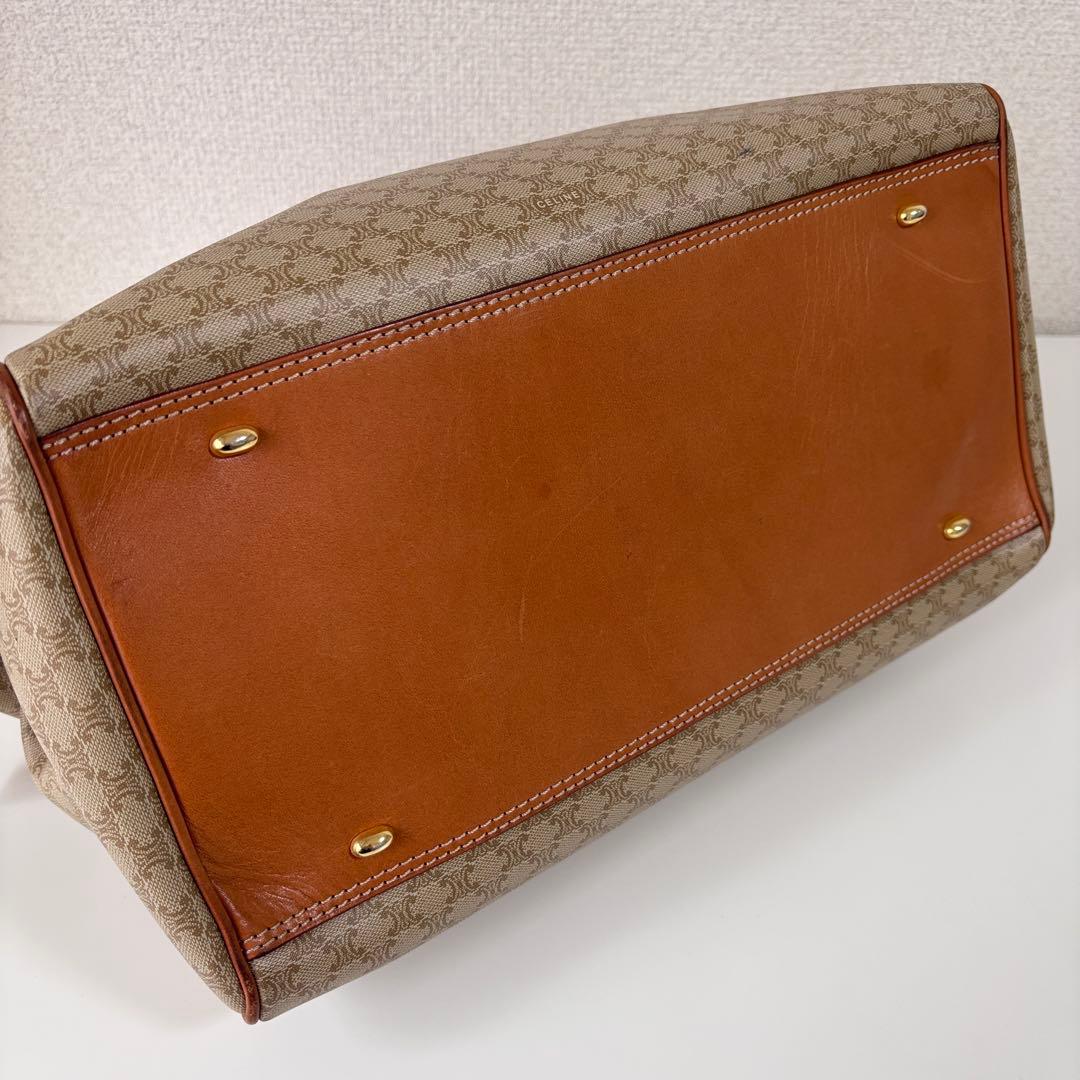 CELINE セリーヌ ボストンバッグ マカダム ブラウン ベージュ 美品