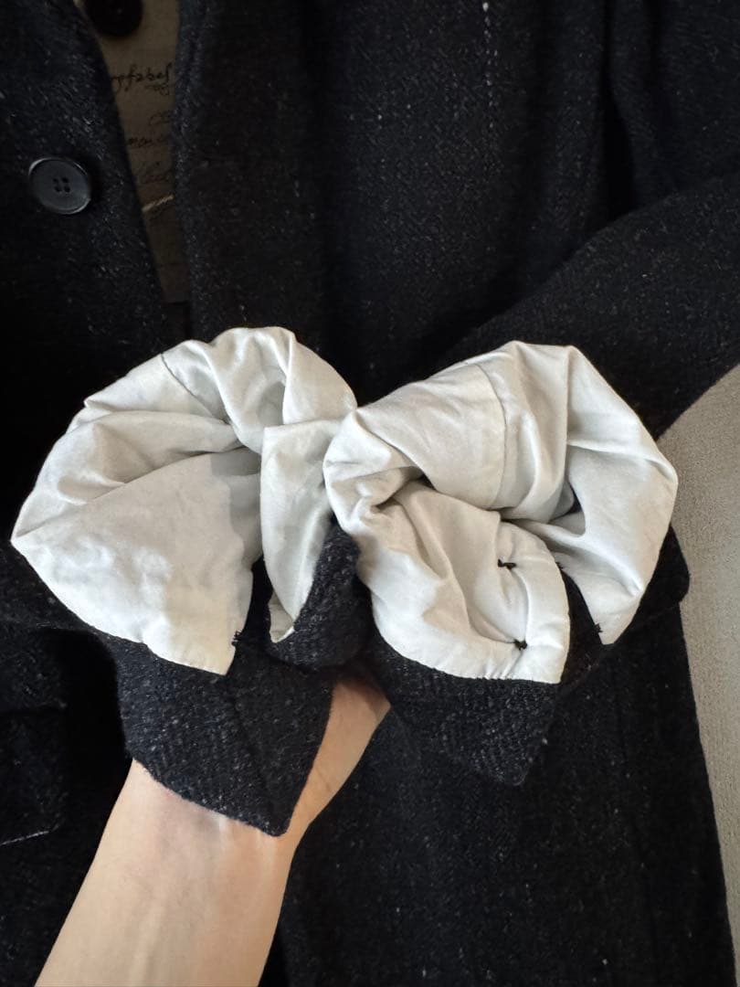 Bergfabel 黒 ウール ロングコート