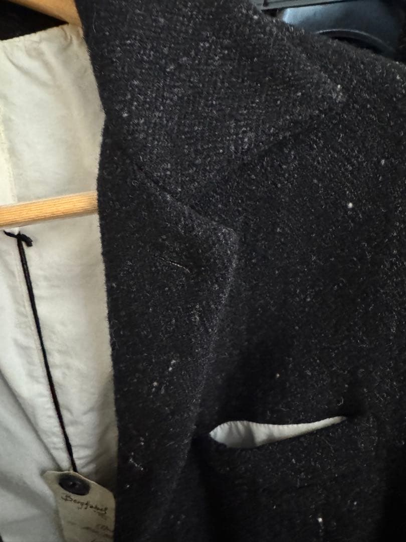 Bergfabel 黒 ウール ロングコート