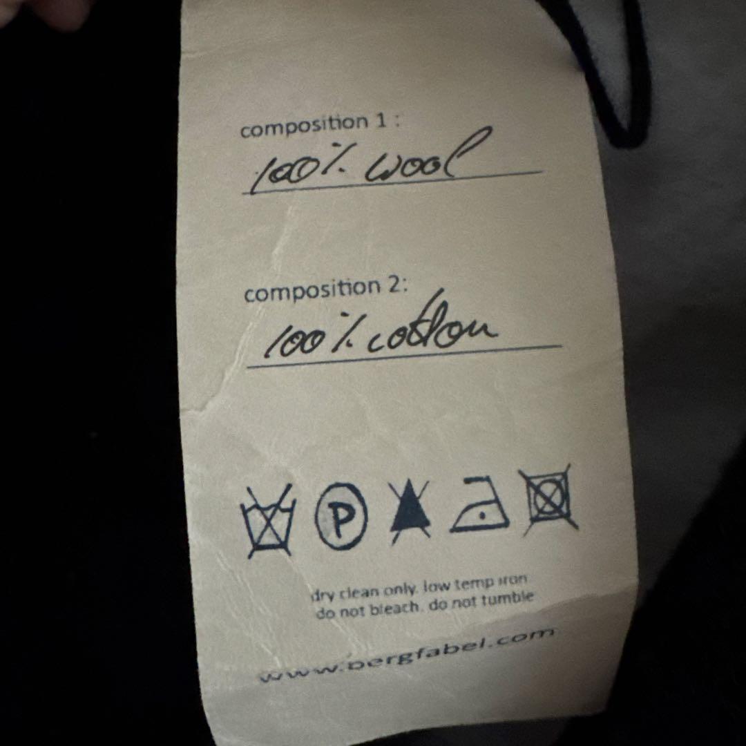 Bergfabel 黒 ウール ロングコート