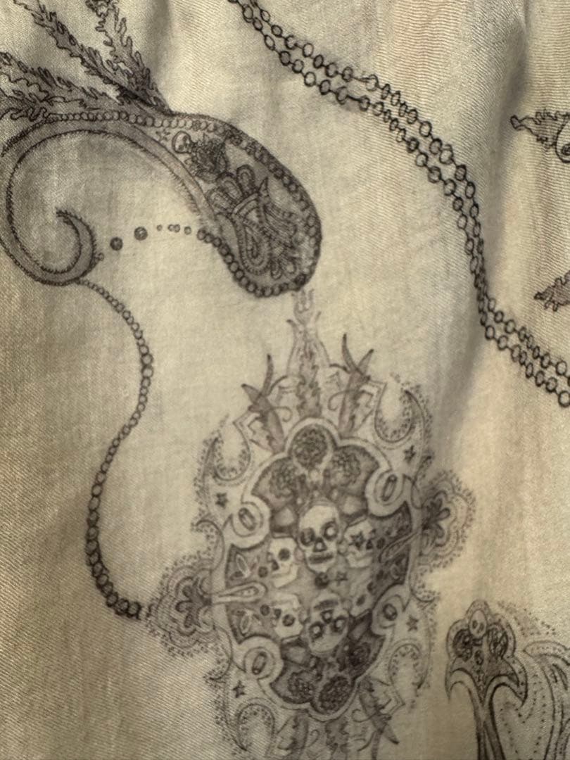 09SS BALMAIN バルマンオム カシミア シルク ストール マフラー