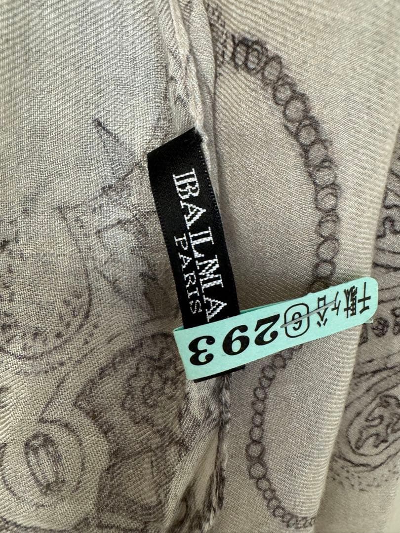 09SS BALMAIN バルマンオム カシミア シルク ストール マフラー