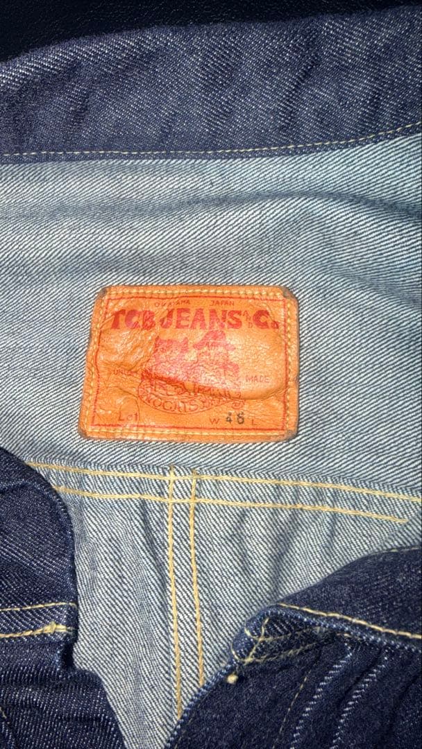 TCB jeans S40's Jacket 46 Tバック　百合　新品同様