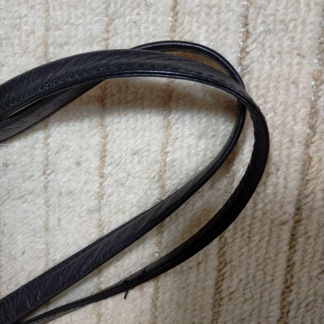 北欧、暮らしの道具店　ラウンドレザーバッグ　ブラック