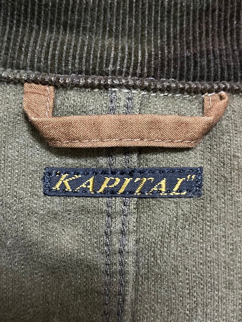 キャピタル　コーデュロイカバーオール　/3　ダークブラウン　迷彩　カモフラ柄