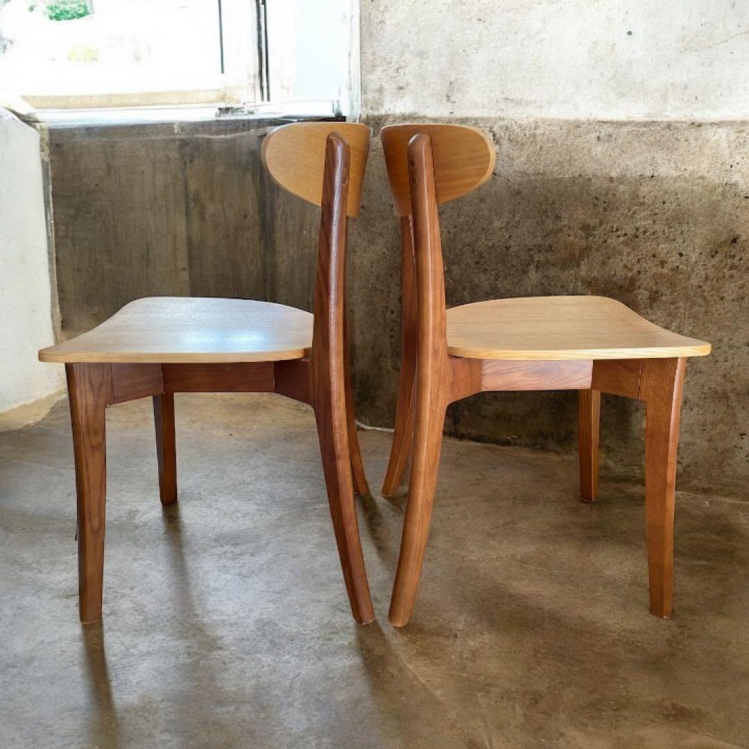 土日限定セール❗️ オーガ チェア ウッド（天然木イス) 　　　2脚セット