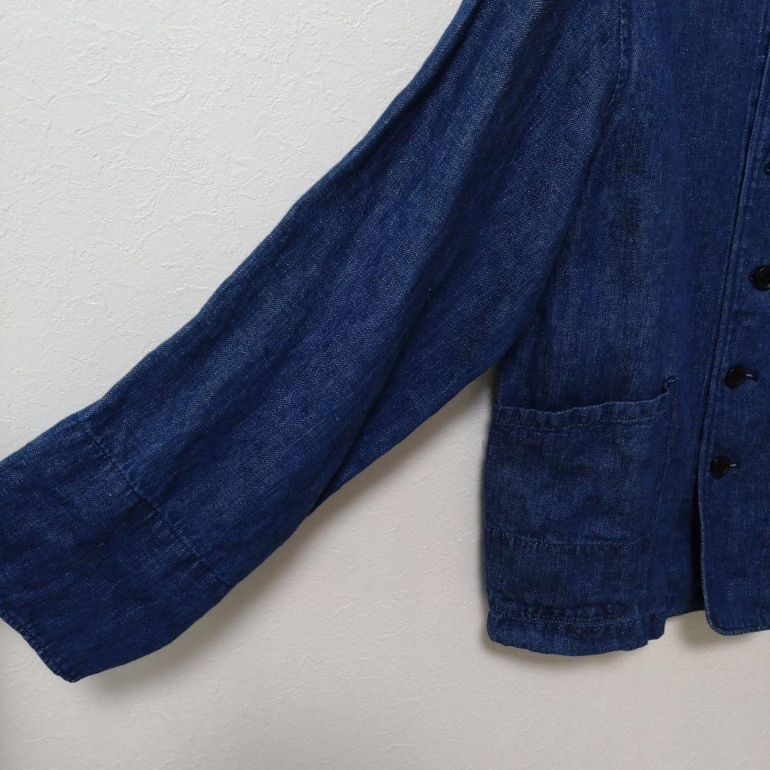 【最終値下げ】イチアンティークス　 リネンデニムパティシエジャケット