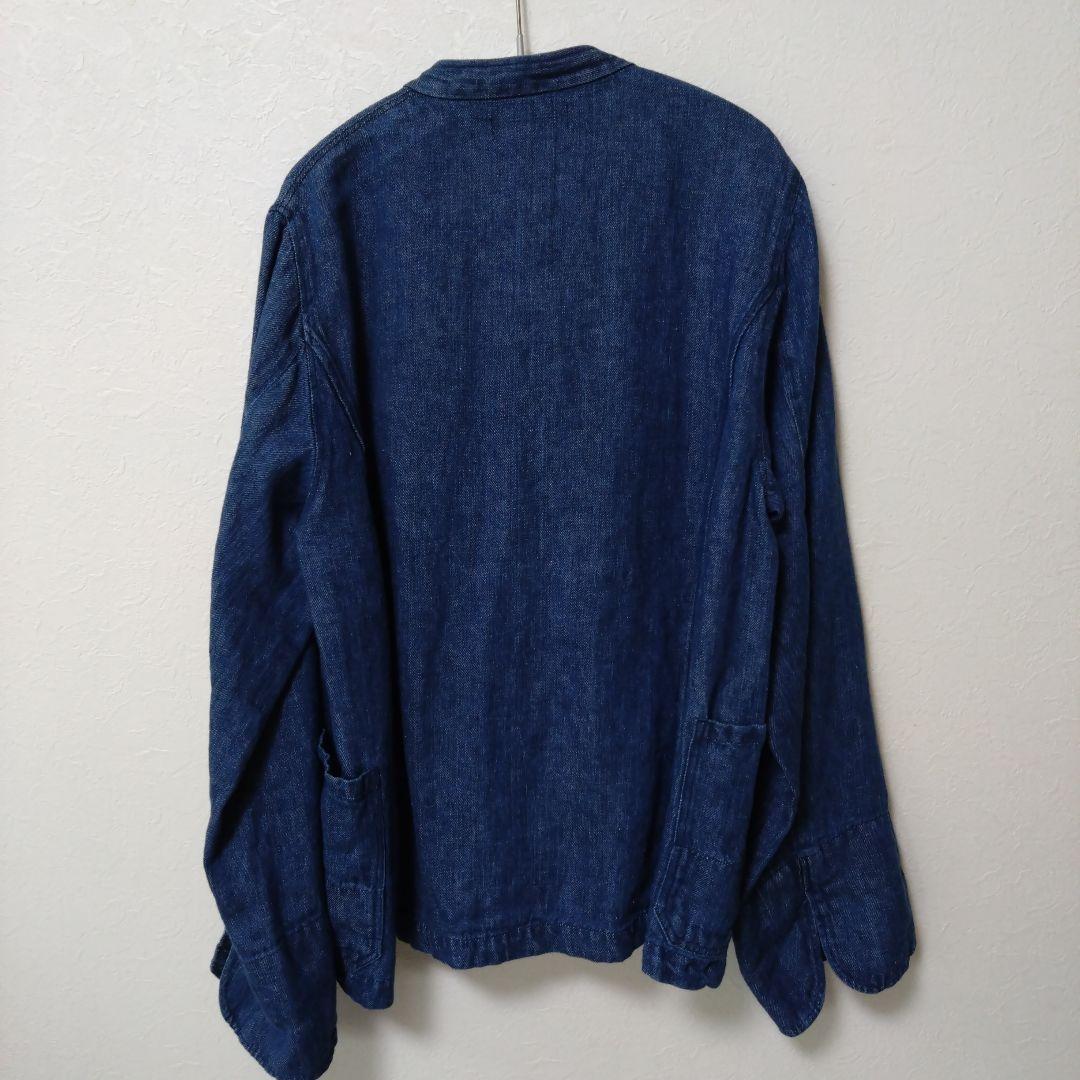 【最終値下げ】イチアンティークス　 リネンデニムパティシエジャケット