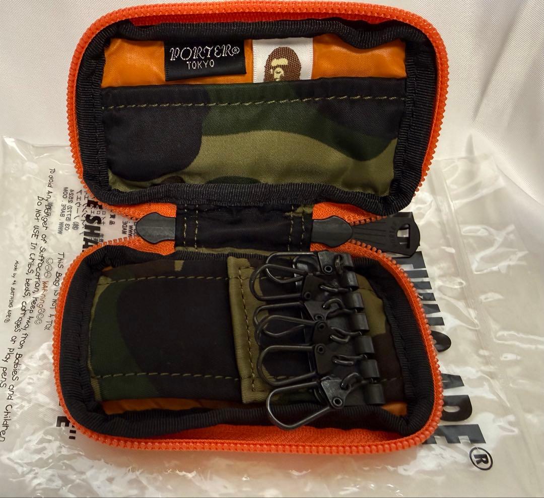 新品 未使用 激レア キーケース PORTER スタンド限定 APE 迷彩