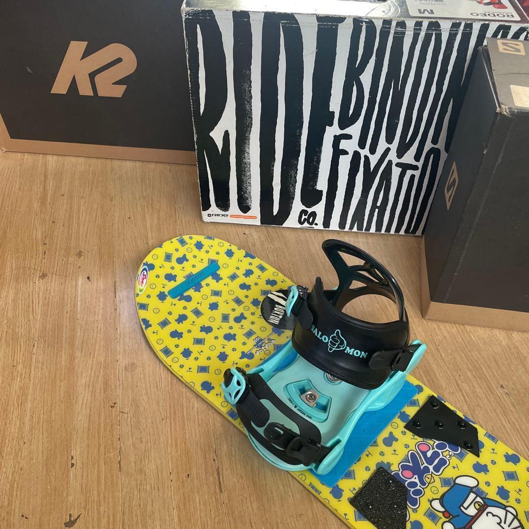 BURTON　キッズスノーボードセット　100cm　バートン　バイン付4点セット