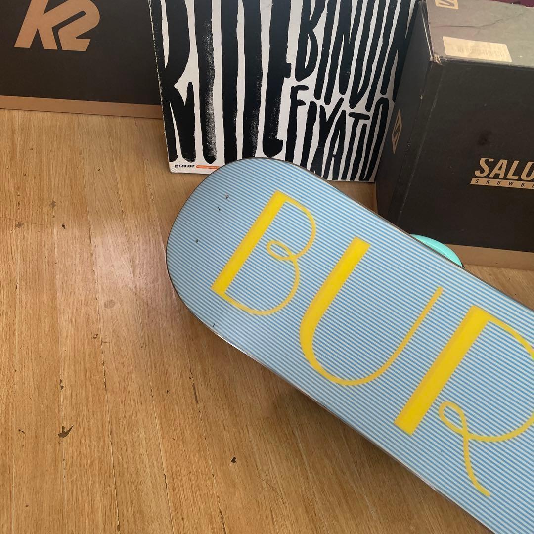 BURTON　キッズスノーボードセット　100cm　バートン　バイン付4点セット