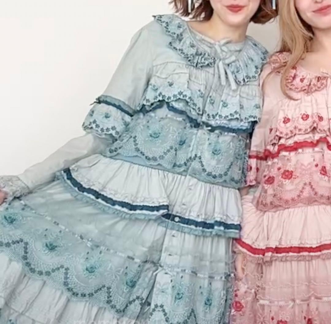 は*ぐ様 定価16万新品未着用　ロココレース使いワンピース　ピンクハウス