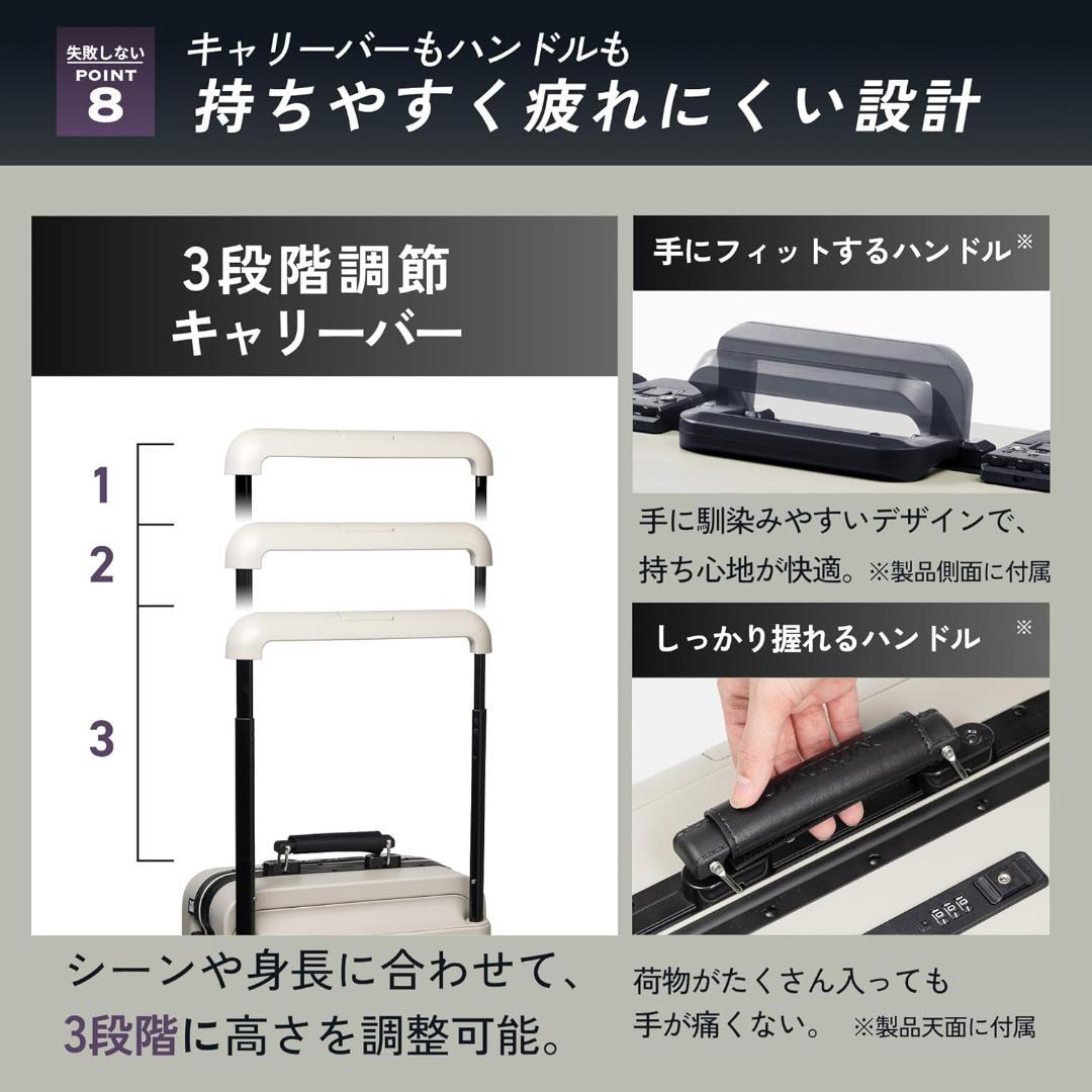 [MAIMO] スーツケース 機内持ち込み Sサイズ フロントオープン