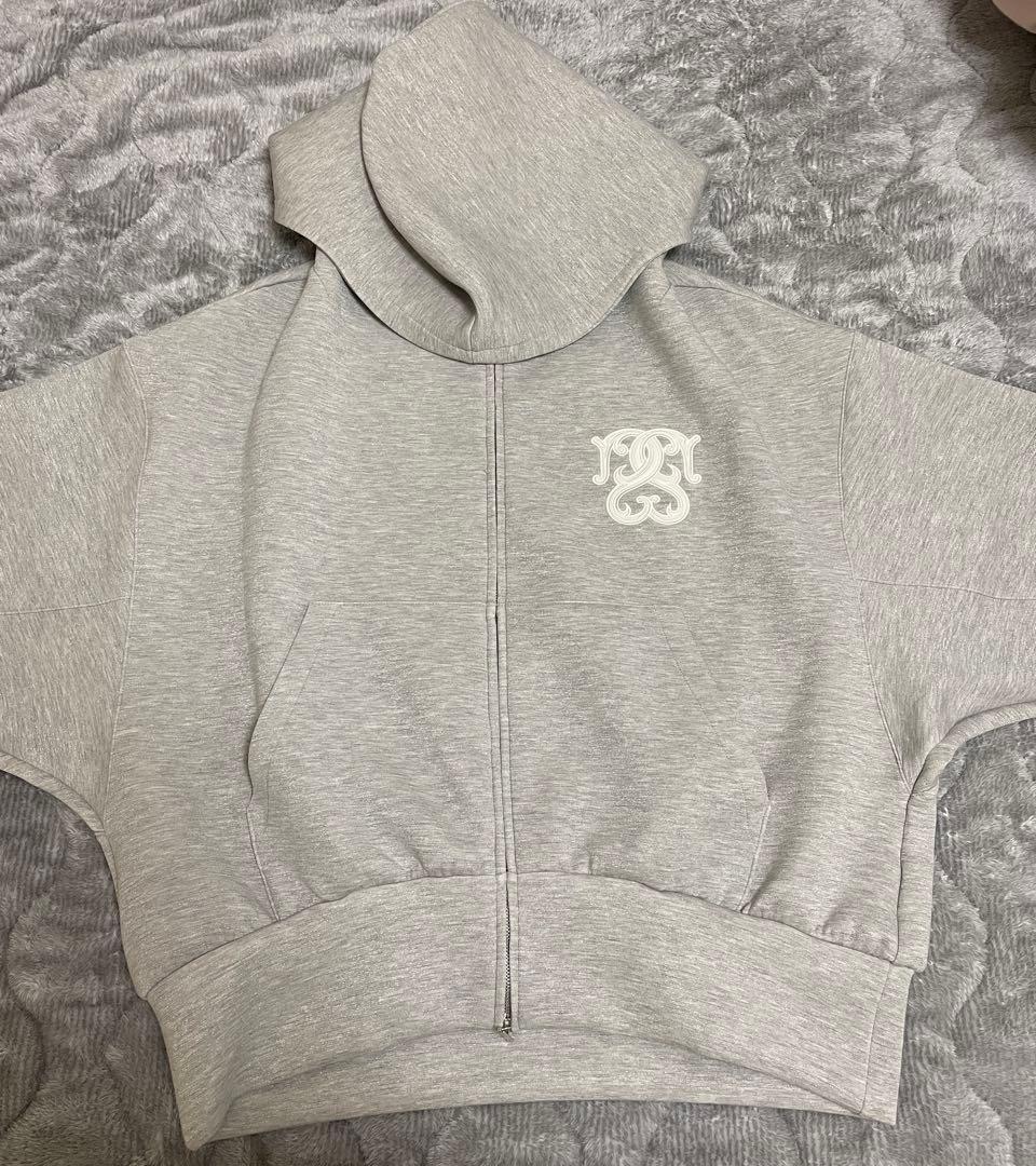 SNIDEL ボリュームパーカー グレーラメ