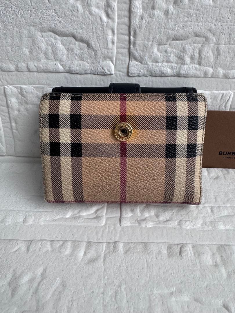 BURBERRY 2つ折り財布 チェック コンパクト財布 バーバリー