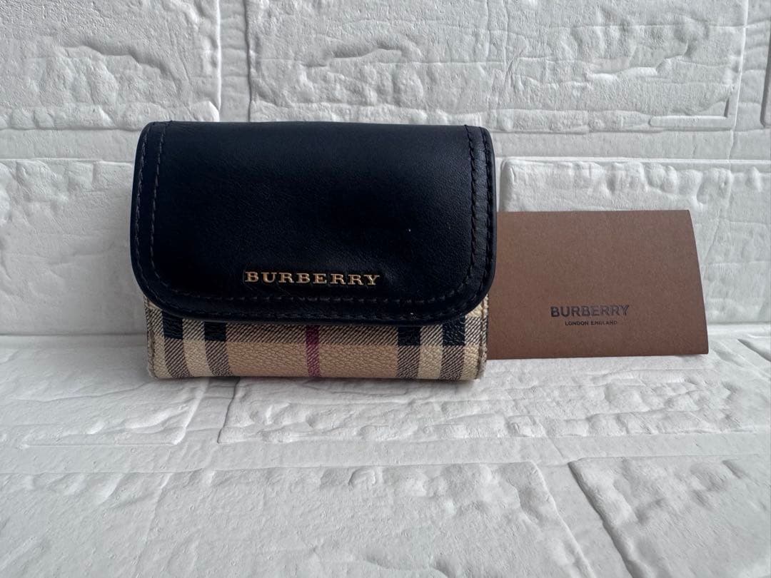 BURBERRY 2つ折り財布 チェック コンパクト財布 バーバリー