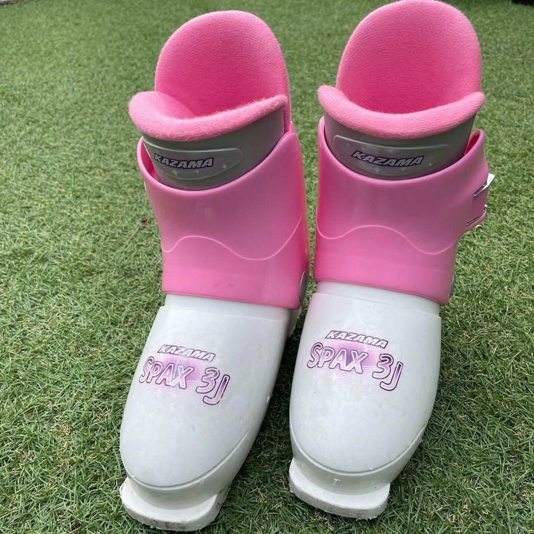 スキー　子ども　ジュニア　3点セット　スキー板　ブーツ　ストック　ピンク