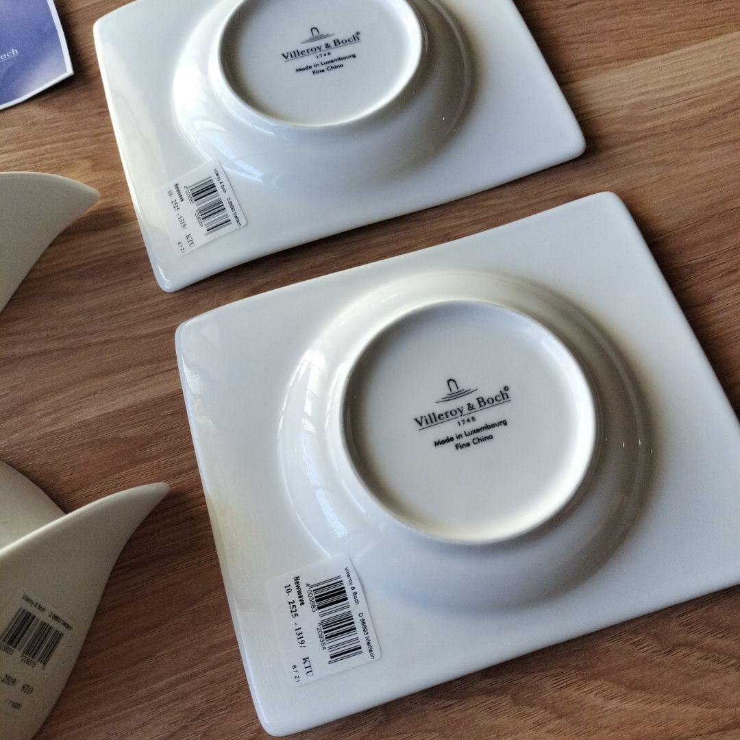 新品◆ビレロイ&ボッホニューウェーブプレート&スープカップ2セット