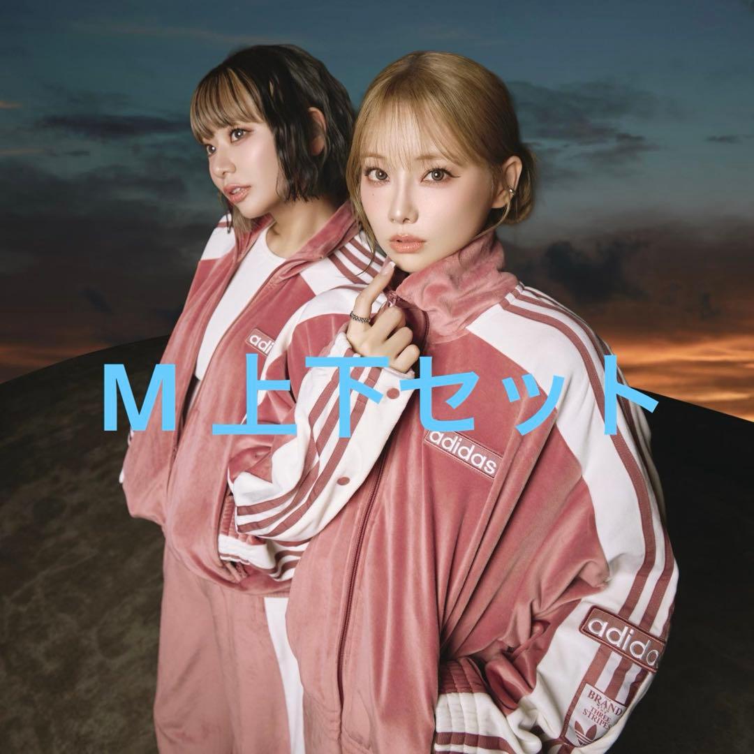 adidas w adibreak velour tt pink M 上下セット