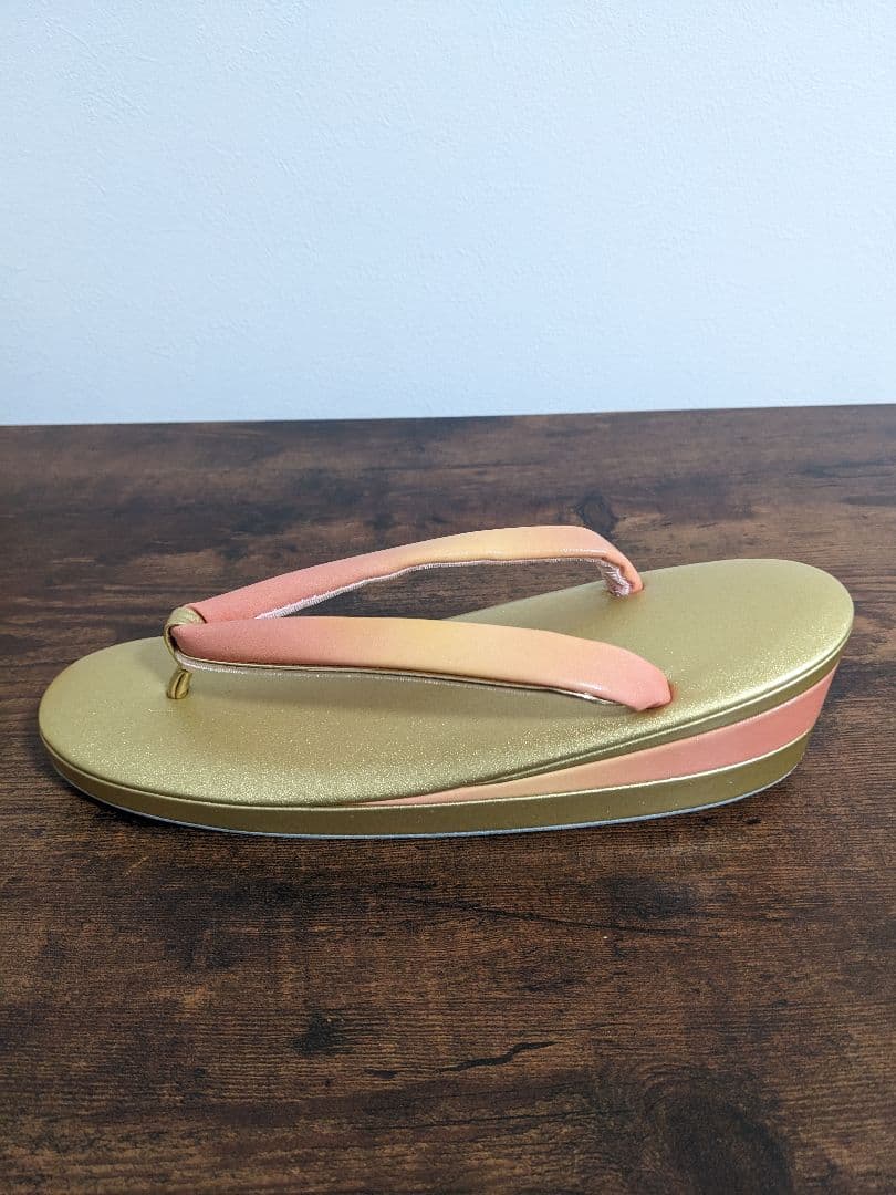 和装用 草履とバッグセット 花柄 パステルカラー ゴールド ピンク 山庄