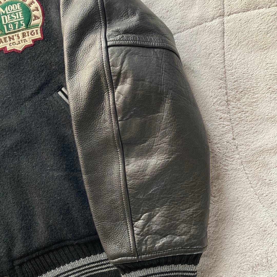 希少XLサイズ　美品　80s MEN’S BIGI 袖レザー　スタジャン