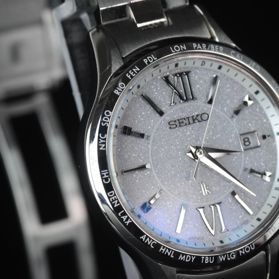 極美品 セイコーLk レディース腕時計1B35-0AY0 ラメ文字盤 白