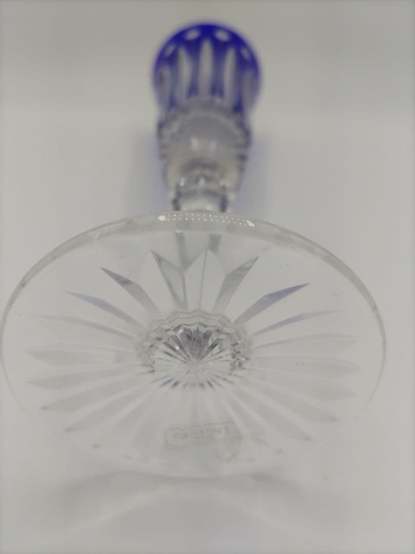 仏　saint-louis/サン•ルイ クリスタル色被せカット シャンパングラス