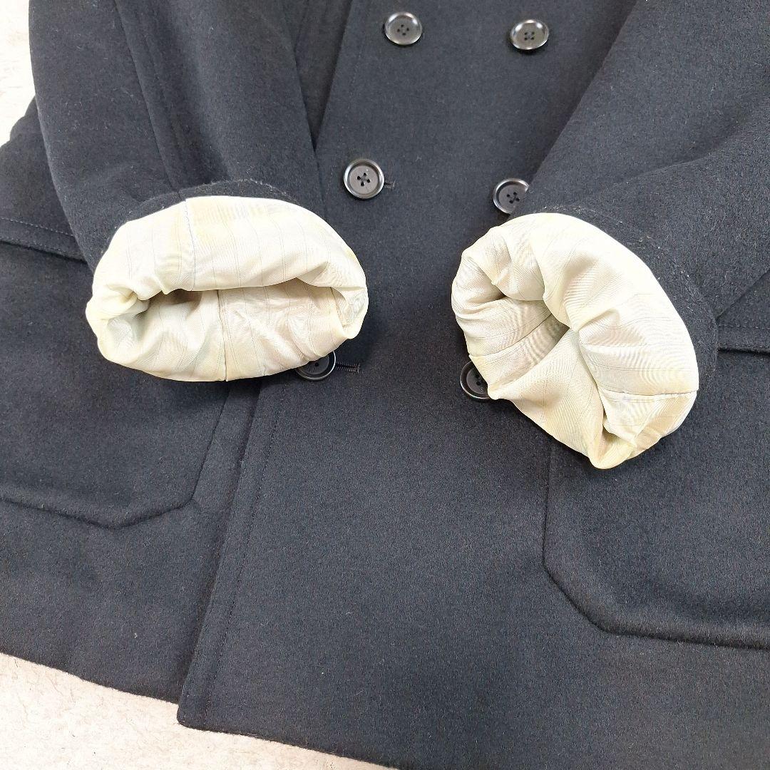 ポールスミス　ピーコート　ウール　ダブル　ブラック　黒　夜空　XL