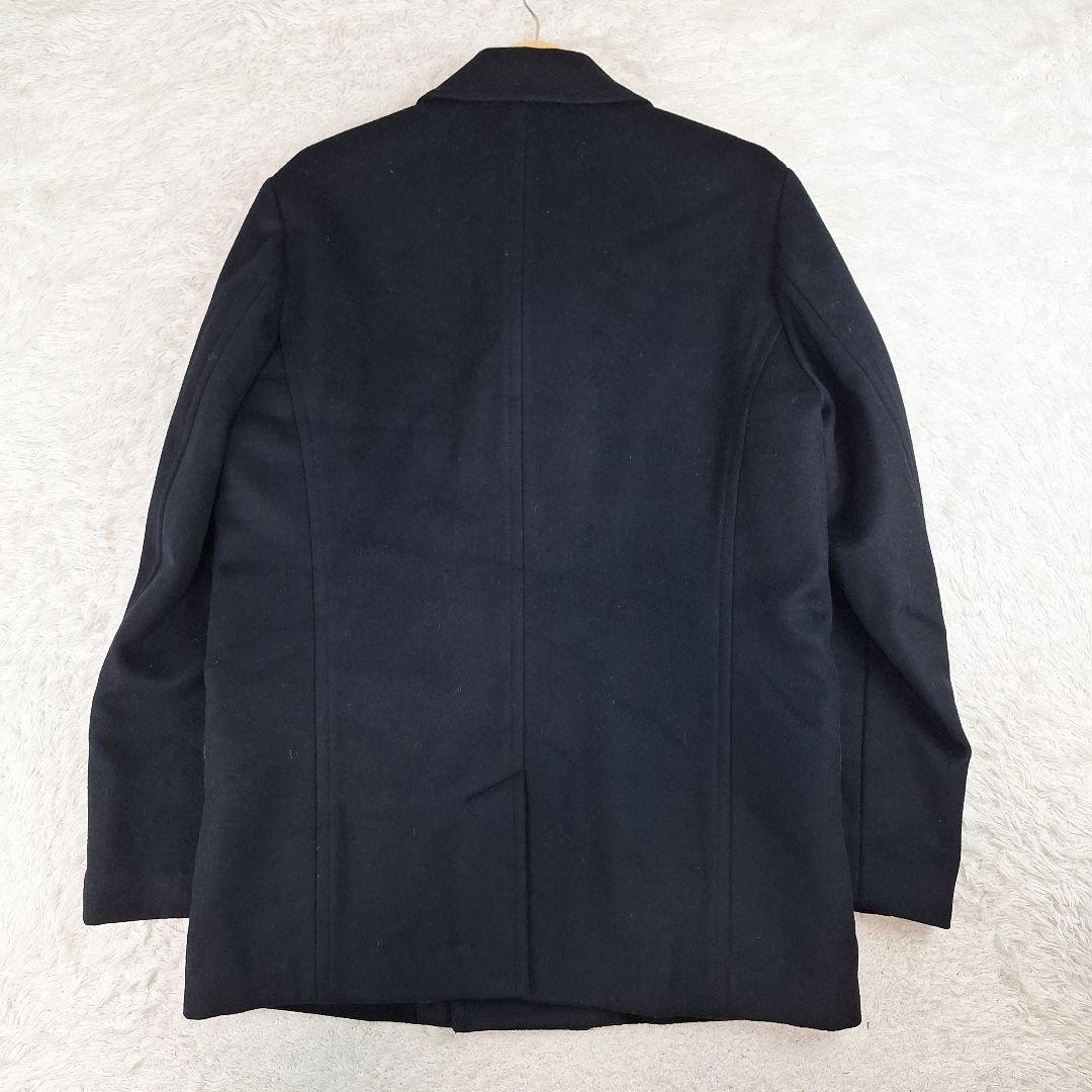 ポールスミス　ピーコート　ウール　ダブル　ブラック　黒　夜空　XL