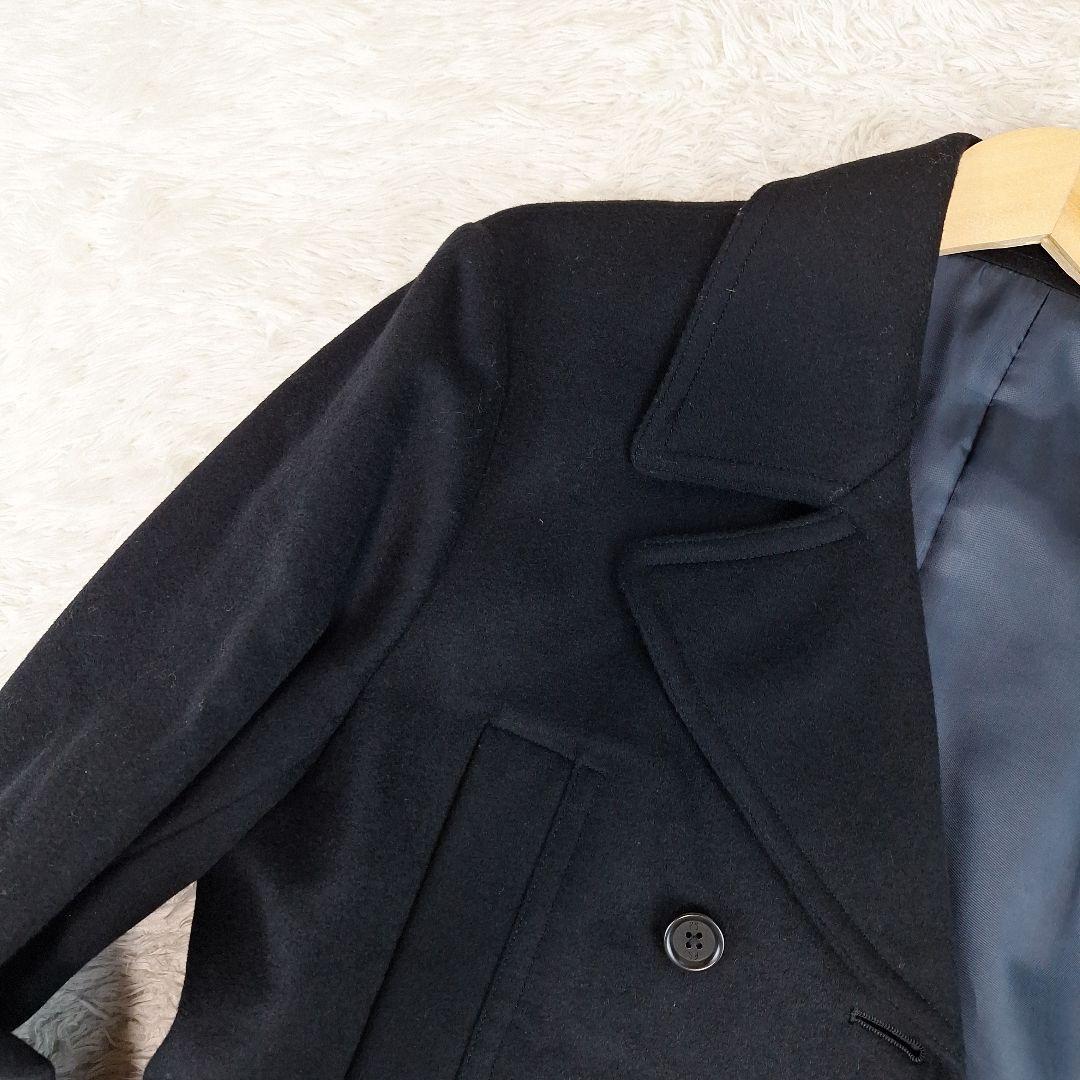 ポールスミス　ピーコート　ウール　ダブル　ブラック　黒　夜空　XL