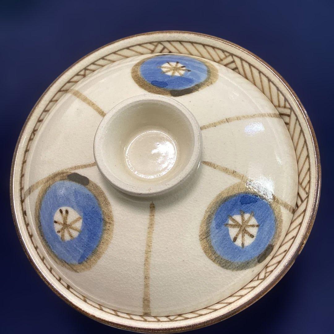 京焼梅絵小蓋物7客　　新品未使用　　嘉豊作