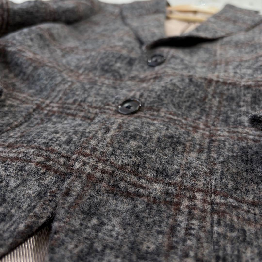 未使用級✨Brilla テーラードジャケット フェルラ生地 チェック アルパカ