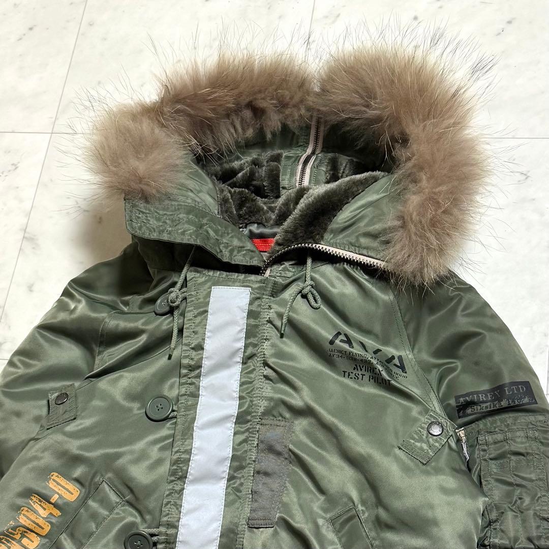 AVIREX フライトジャケット N-2B Y2K カスタムジッパー カーキ L