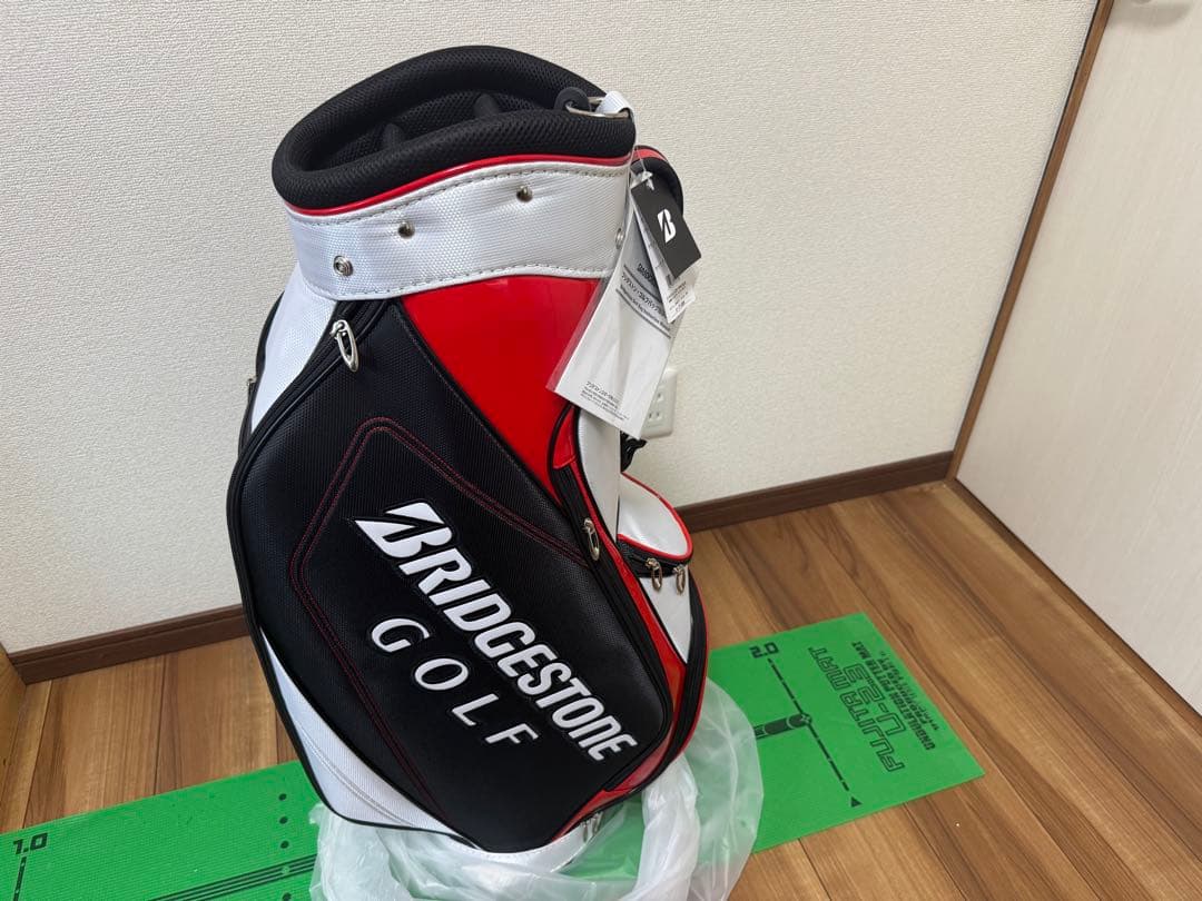 BRIDGESTONE GOLF キャディバッグ ホワイト/レッド/ブラック