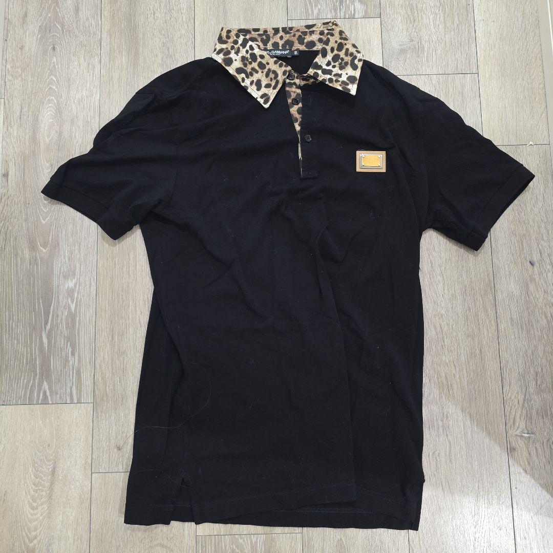 Dolce & Gabbana レオパード襟ポロシャツ 50