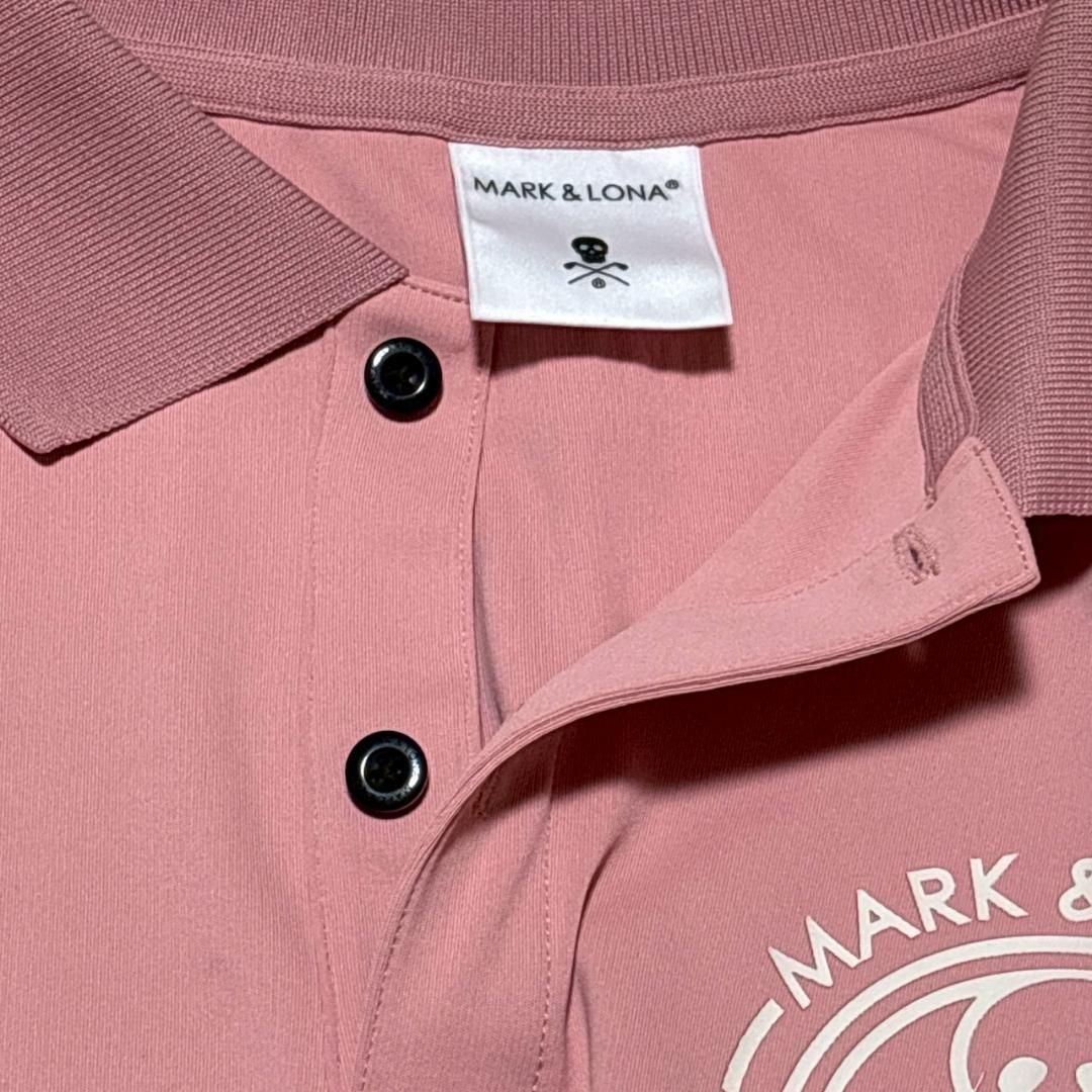 現行 MARK & LONA ピンク ポロシャツ GOLF ゴルフ 44