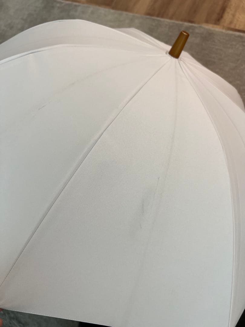 サンバリア100 長傘 無地 ホワイト