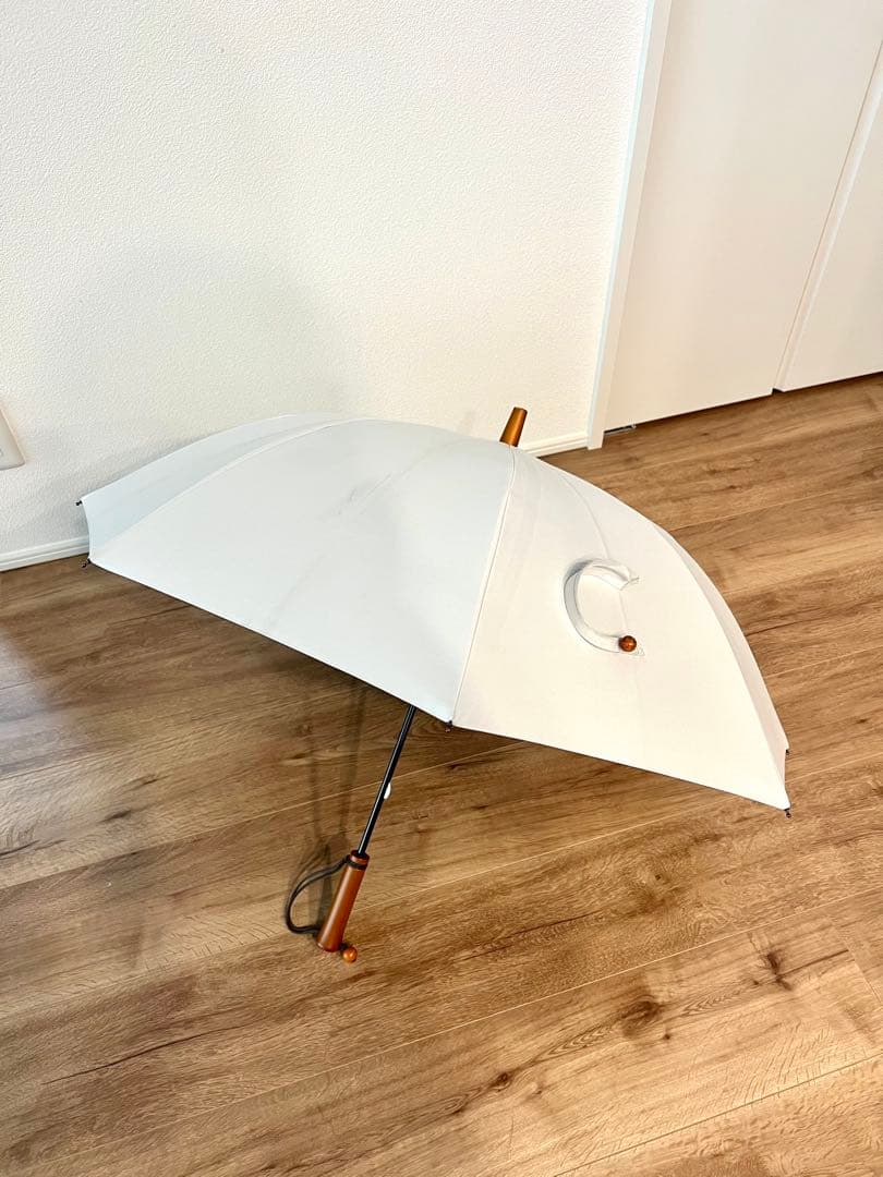 サンバリア100 長傘 無地 ホワイト