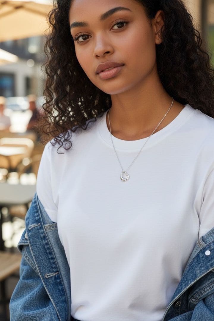 ティファニー　オープンハート ダイヤ付き　ネックレス