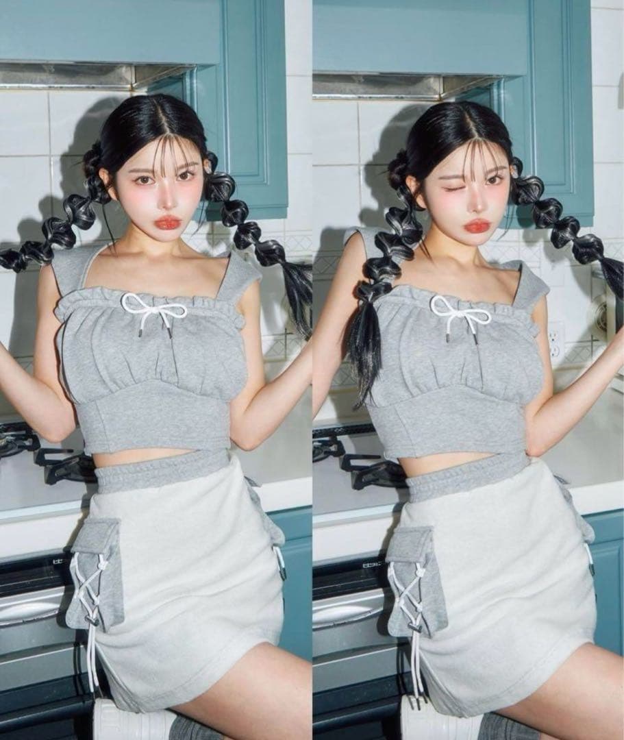 Darich コルセットフードスウェット上下セット