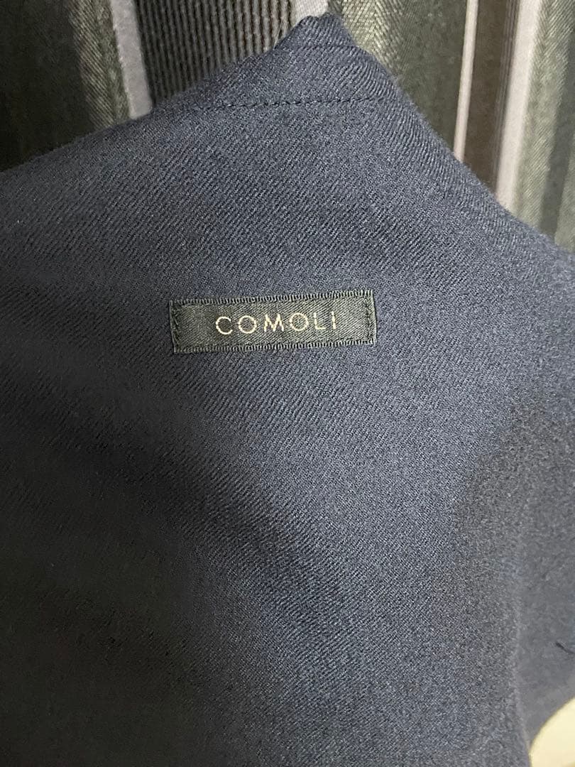 COMOLI 21AW ウールフラノスタンドカラージャケット
