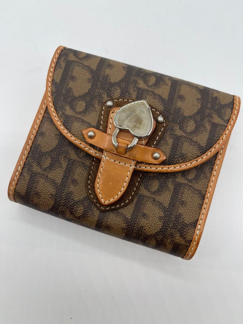 Dior 二つ折り財布 ブラウン ベージュ