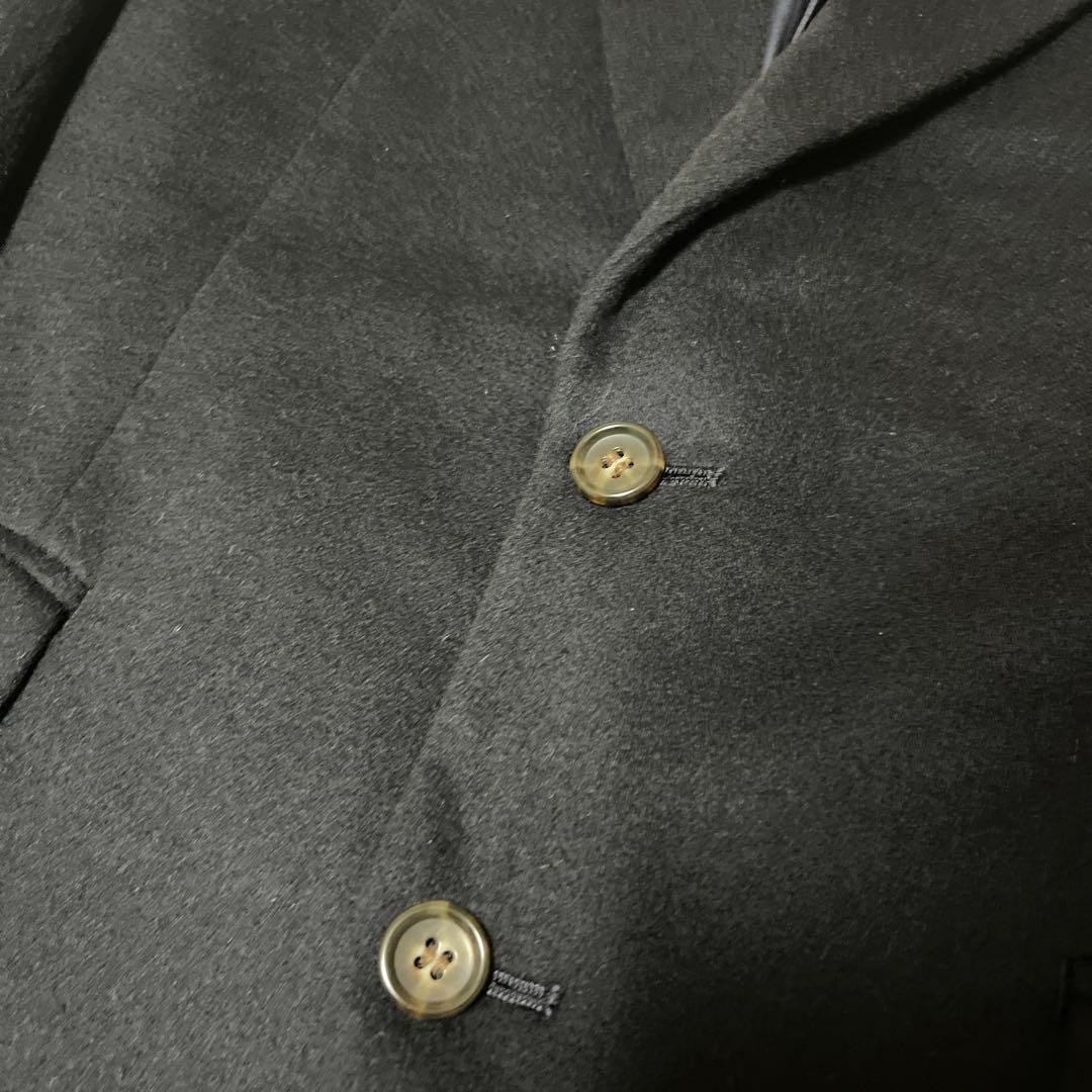 【極上】カシミヤ100% イタリア生地 テーラードジャケット ネイビー L〜XL