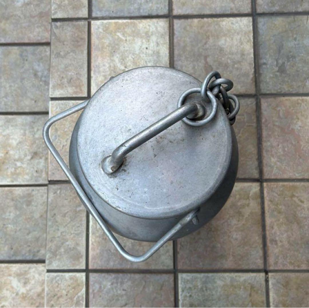 アルミ ミルク缶 ミルクポット 蓋付き ガーデニング フランス アンティーク